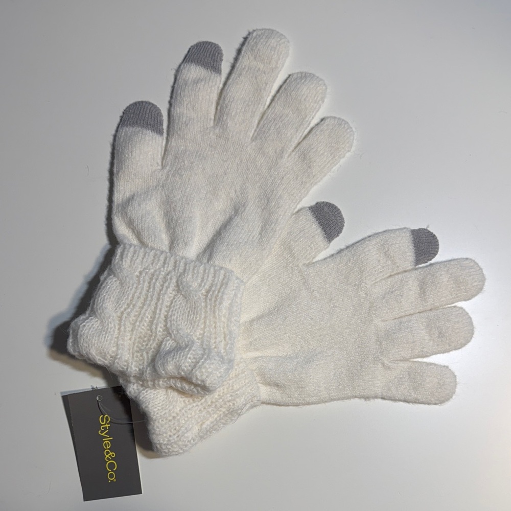 Style & Co. Women's Touchscreen Cable knit Gloves